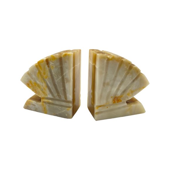 Vintage Onyx Shell Bookends - Picture 7 of 13